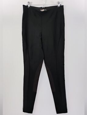 Equestrian Keesha #268 Straight Leg Pants Black With Ultrasuede Panels Medium